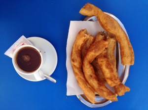 Churros and Chocolate: possibly the best thing to ever exist.
